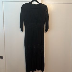 Black button down cover up